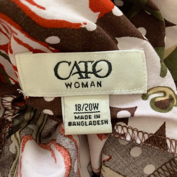 Women Sleeveless Floral Brown Tank Top Cottagecore Boho Fairy Summer Size 18/20W - Picture 3 of 7